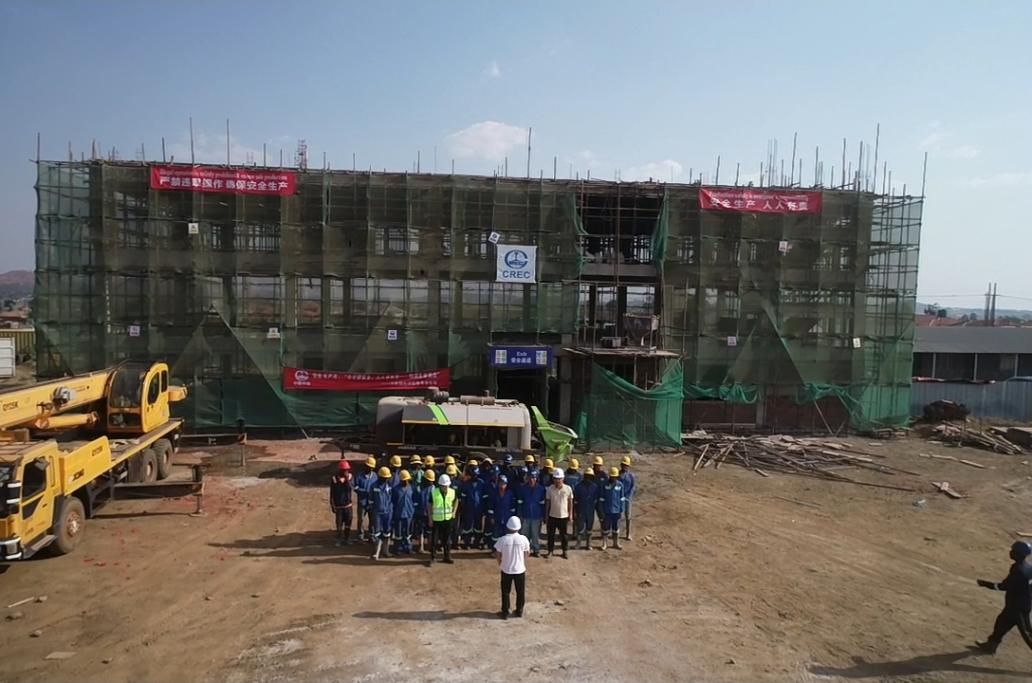 Zimbabwe Liugong 4S Store Project Main Structure Topped Out